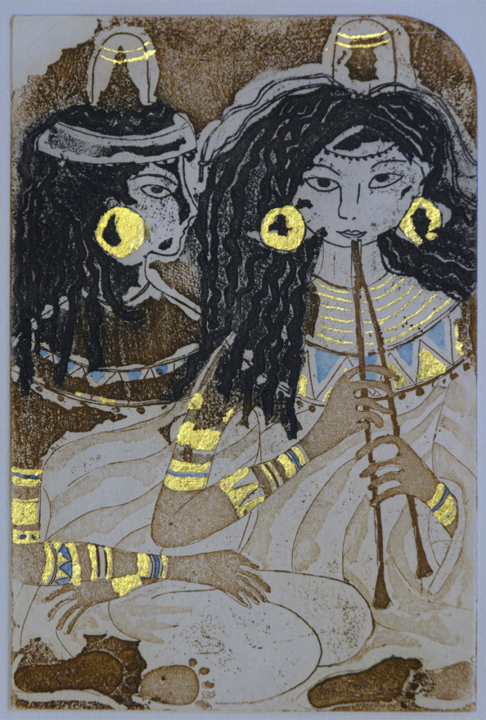 f flower- Aberystwyth printmakers at Art at Wharepuke NZ-